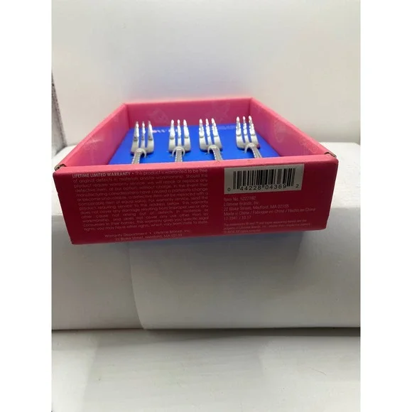 Everyday Towle Antigua Frost Cocktail Forks 4 Piece Stainless Steel Coastal Set - Picture 6 of 9